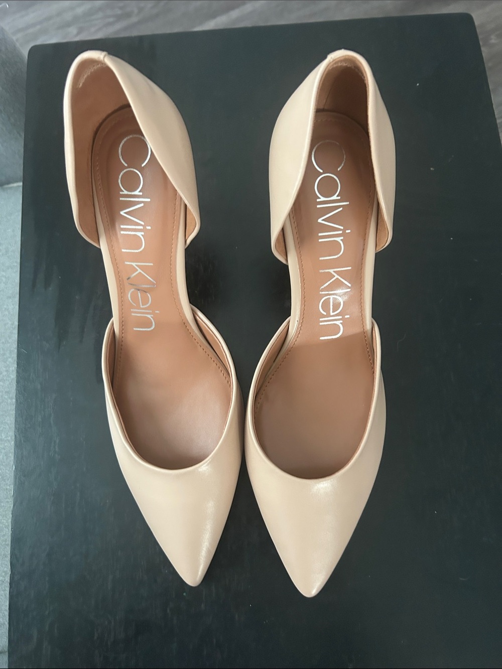 Calvin Klein Beige Pointed-Toe high heels